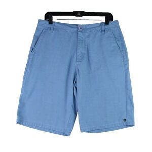 Rip Curl Mens Shorts Blue Flat Front Casual Chino‎ Size 32